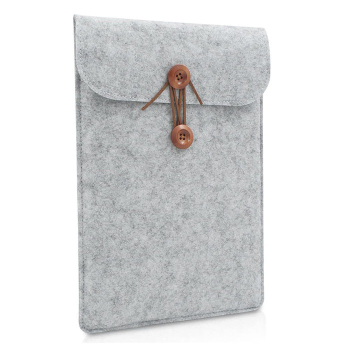 Grey 15 Inch Laptop Sleeve Felt Tablet Slim Envelope Case For MacBook Pro